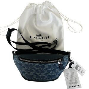 Coach Signature Denim Belt Bag